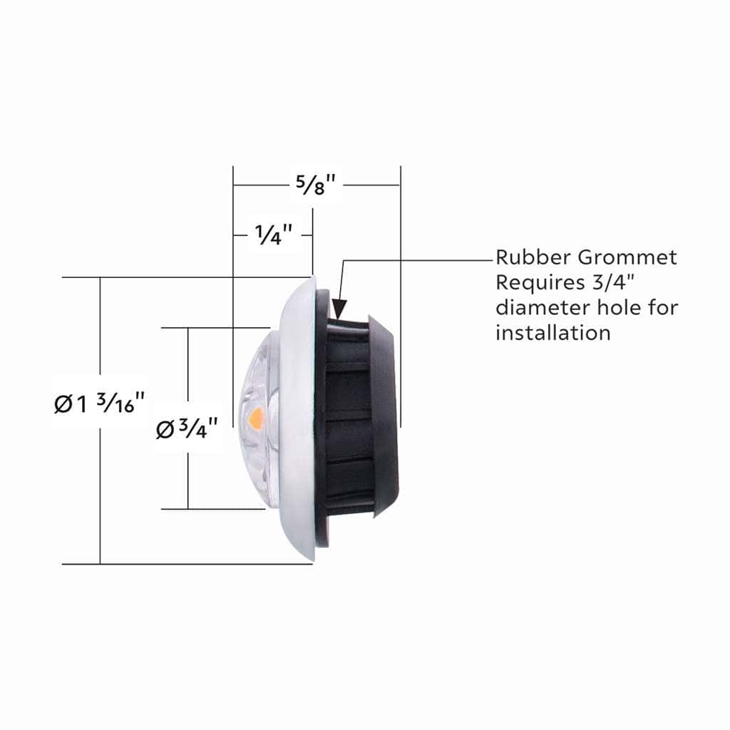 3/4&Quot; Arcblast Series Single Function Penny Light – Amber/Clear 5 3/4" ArcBlast Series Single Function Penny Light – Amber/Clear