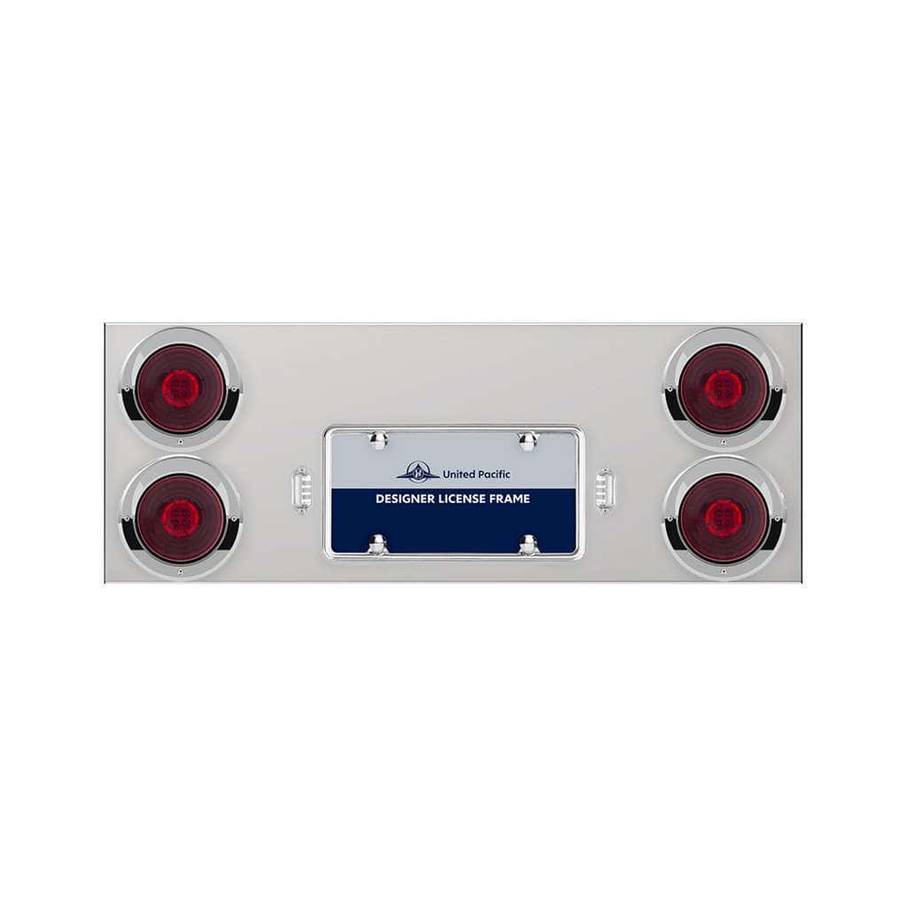 33-3/4&Quot; Stainless Rear Center Panel With 4X 13 Led 4&Quot; Abyss Lights &Amp; Visors 5 33-3/4" Stainless Rear Center Panel With 4X 13 LED 4" Abyss Lights & Visors