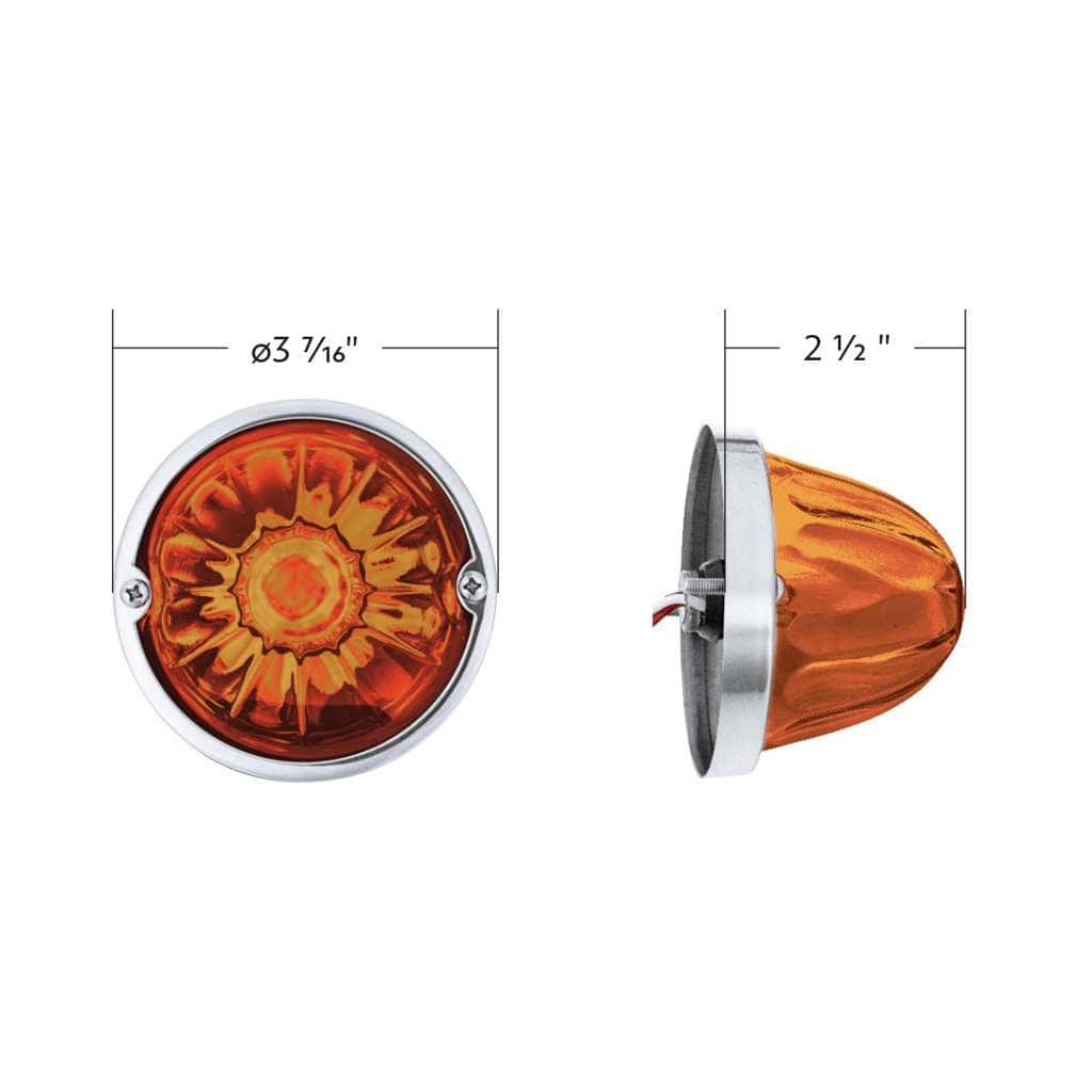 4 Led Glass Watermelon Light Kit – Amber Led/Dark Amber Lens 8 4 LED Glass Watermelon Light Kit – Amber LED/Dark Amber Lens