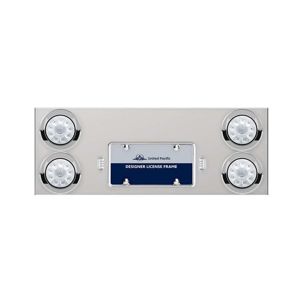 33-3/4&Quot; Stainless Rear Center Panel With Four 10 Led 4&Quot; Lights &Amp; Visors 4 33-3/4" Stainless Rear Center Panel With Four 10 LED 4" Lights & Visors