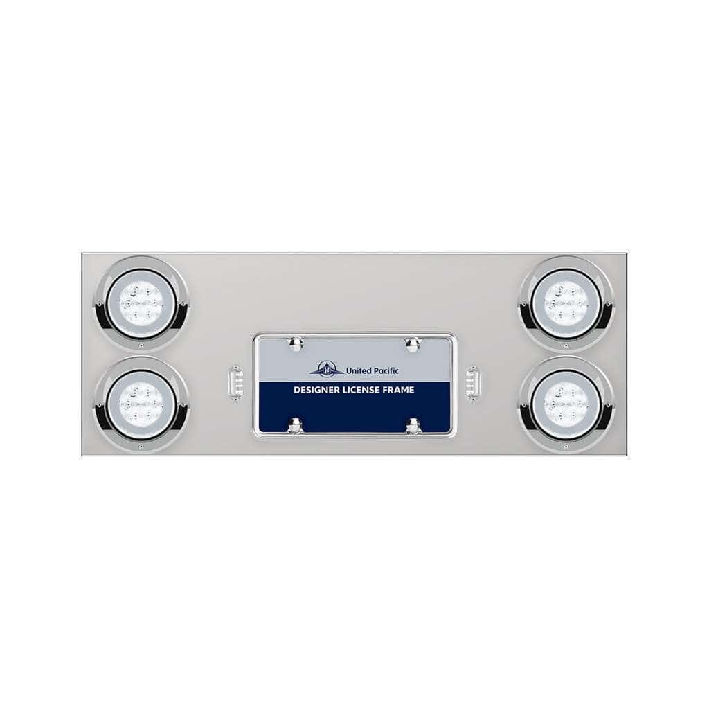 33-3/4&Quot; Stainless Rear Center Panel With Four 21 Led 4&Quot; Glolight &Amp; Visors 4 33-3/4" Stainless Rear Center Panel With Four 21 LED 4" GloLight & Visors
