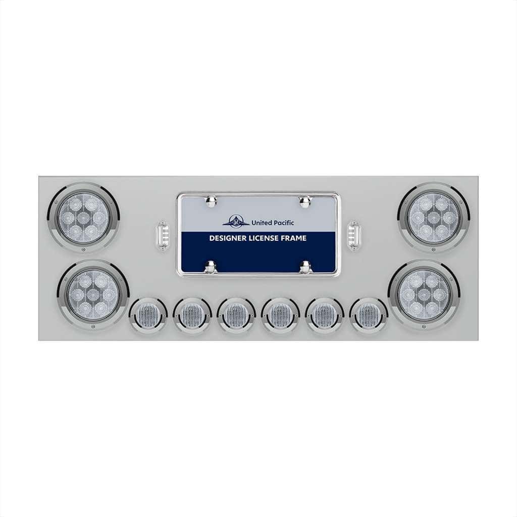 Ss Rear Center Panel With 4X Red Led 4&Quot; Light &Amp; 6X Red Led 2&Quot; Light &Amp; Bezel - Competition Series 4 SS Rear Center Panel With 4X Red LED 4" Light & 6X Red LED 2" Light & Bezel - Competition Series