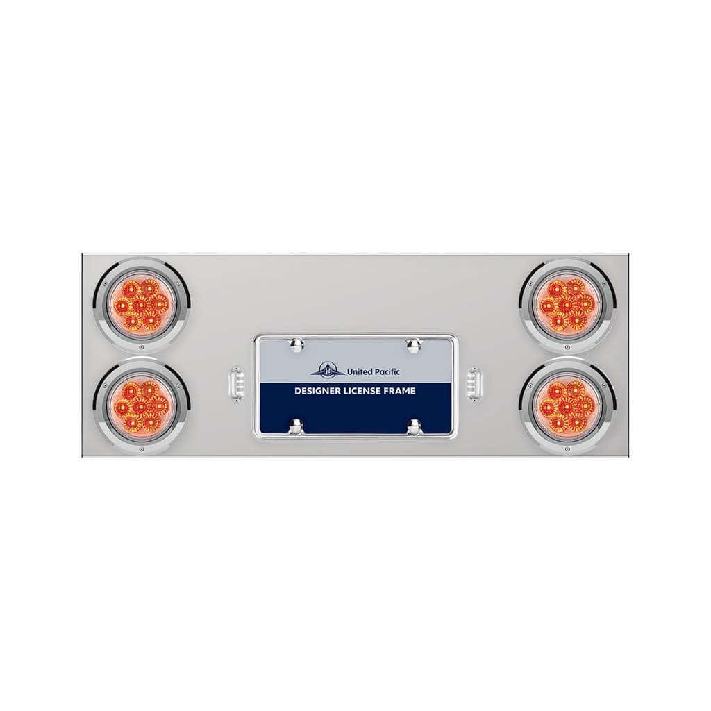 33-3/4&Quot; Stainless Rear Center Panel With Four 7 Led 4&Quot; Reflector Lights &Amp; Bezels 3 33-3/4" Stainless Rear Center Panel With Four 7 LED 4" Reflector Lights & Bezels