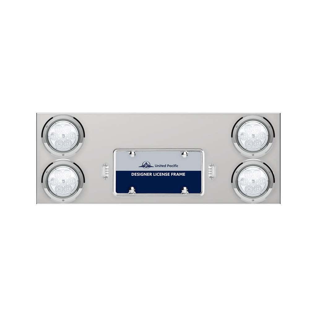 33-3/4&Quot; Stainless Rear Center Panel With Four 7 Led 4&Quot; Reflector Lights &Amp; Bezels 4 33-3/4" Stainless Rear Center Panel With Four 7 LED 4" Reflector Lights & Bezels