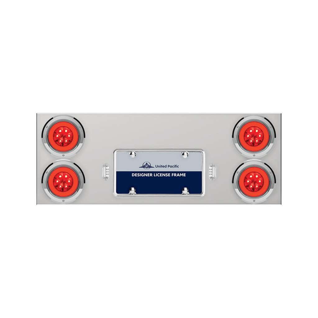 33-3/4&Quot; Stainless Rear Center Panel With Four 21 Led 4&Quot; Glolight &Amp; Bezels 3 33-3/4" Stainless Rear Center Panel With Four 21 LED 4" GloLight & Bezels