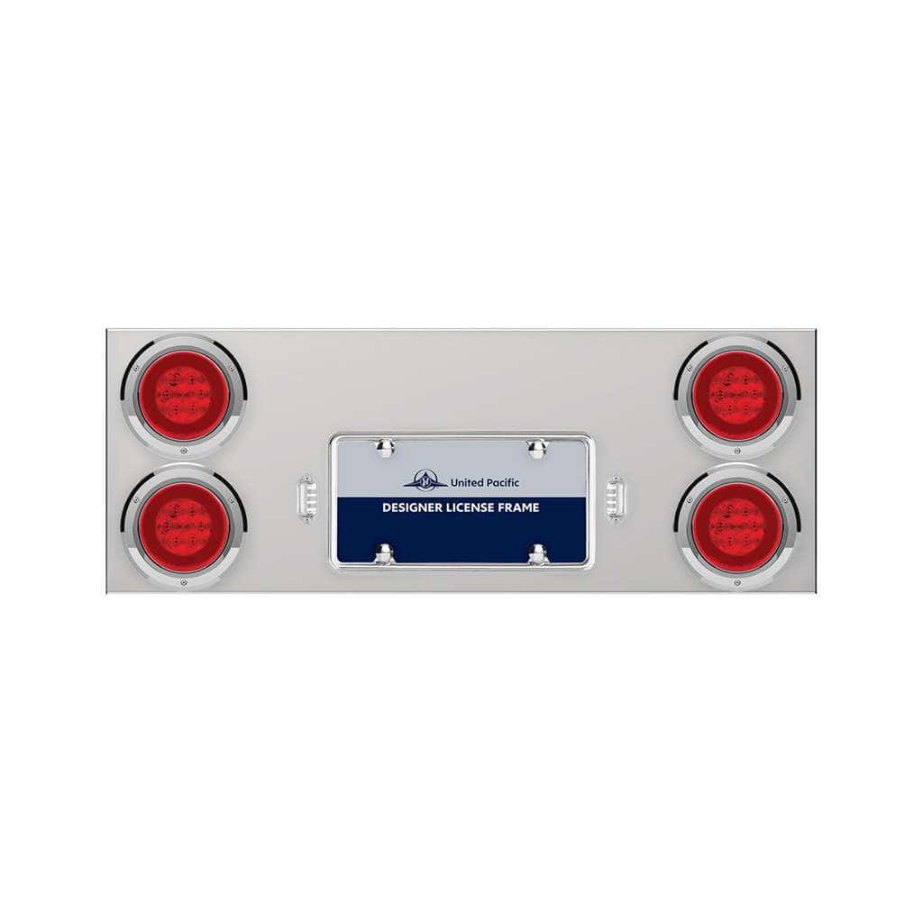 33-3/4&Quot; Stainless Rear Center Panel With Four 21 Led 4&Quot; Glolight &Amp; Bezels 4 33-3/4" Stainless Rear Center Panel With Four 21 LED 4" GloLight & Bezels