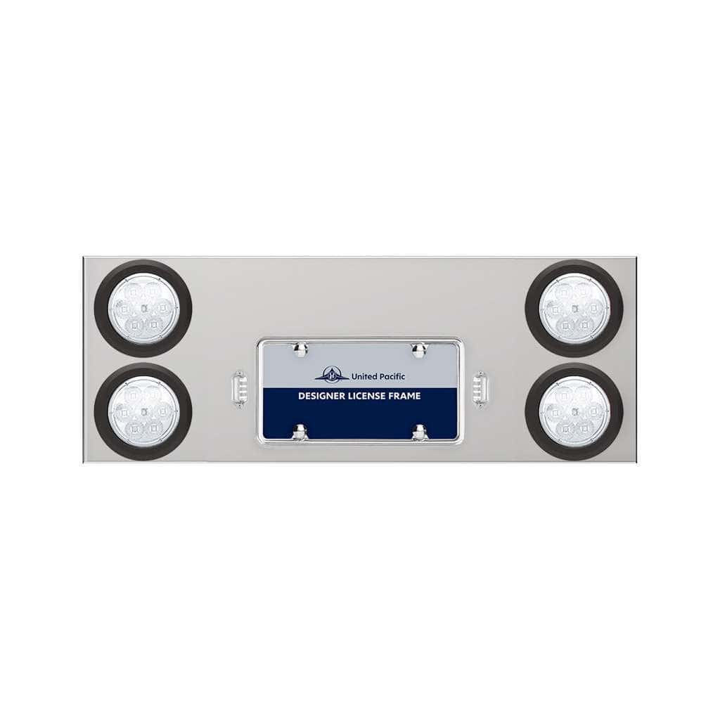33-3/4&Quot; Stainless Rear Center Panel With Four 7 Led 4&Quot; Reflector Lights &Amp; Grommets 4 33-3/4" Stainless Rear Center Panel With Four 7 LED 4" Reflector Lights & Grommets