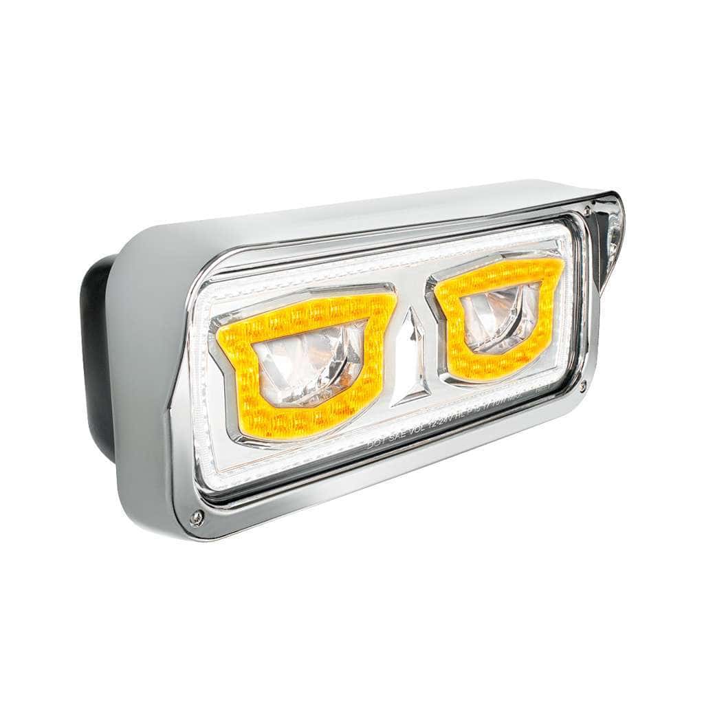 High Power Chrome Led Headlight With Turn Signal And Position Light 3 High Power Chrome LED Headlight With Turn Signal And Position - Chrome