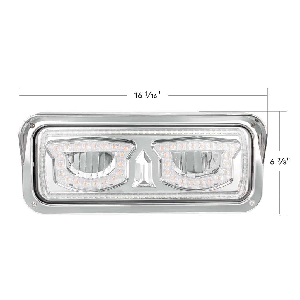 High Power Chrome Led Headlight With Turn Signal And Position Light 6 High Power Chrome LED Headlight With Turn Signal And Position - Chrome