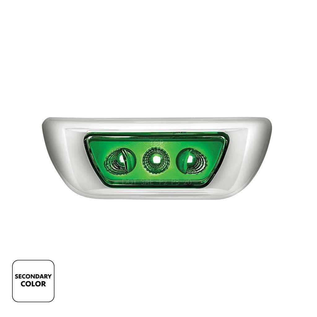 3 Led Double Fury Cab Light For 2013-2021 Kenworth T680 &Amp; 2012-2021 Peterbilt 579-Amber &Amp; Green Led 3 3 LED Double Fury Cab Light For 2013-2021 Kenworth T680 & 2012-2021 Peterbilt 579-Amber & Green LED