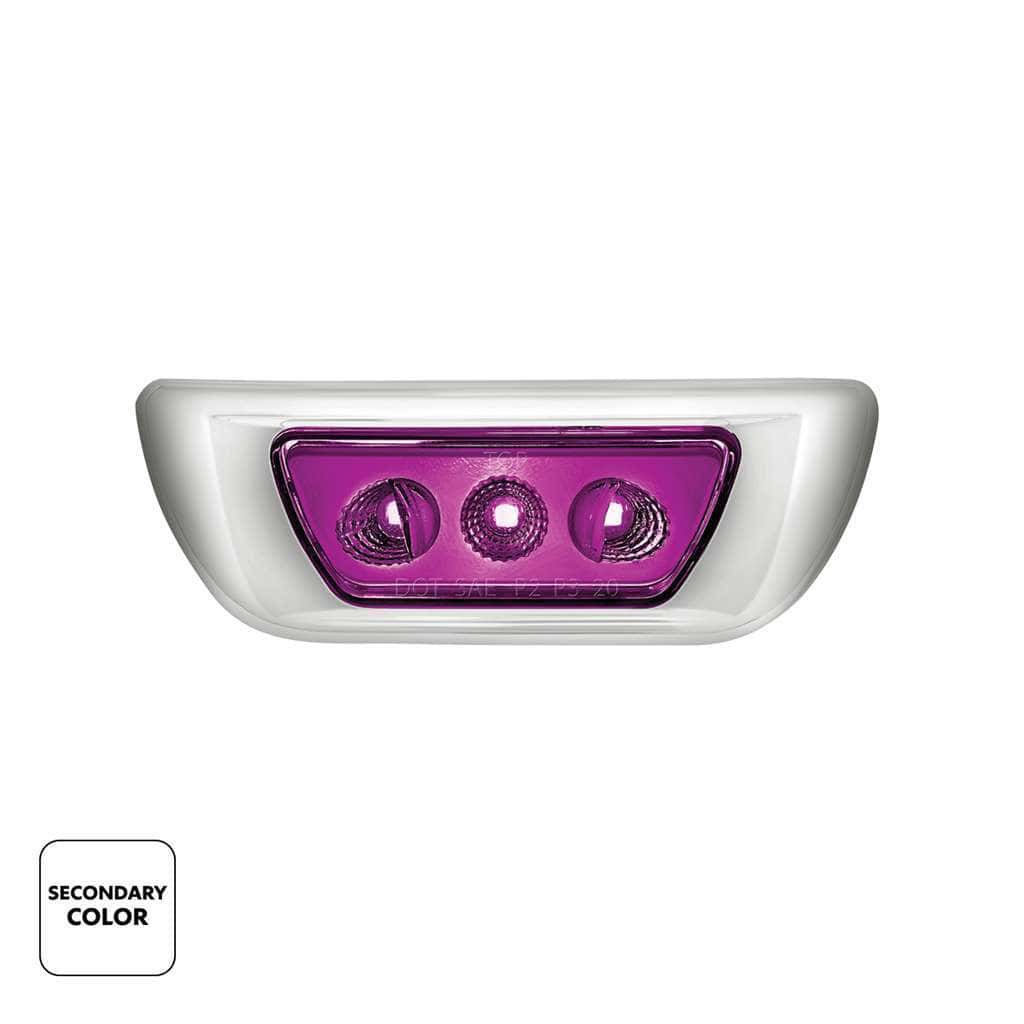 3 Led Double Fury Cab Light For 2013-2021 Kenworth T680 &Amp; 2012-2021 Peterbilt 579-Amber &Amp; Purple Led 3 3 LED Double Fury Cab Light For 2013-2021 Kenworth T680 & 2012-2021 Peterbilt 579-Amber & Purple LED