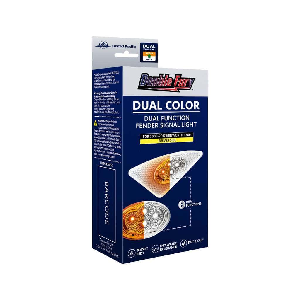 Double Fury 4 Led Fender Signal Light For 2008-2017 Kenworth T660-Amber &Amp; White Led 13 Double Fury 4 LED Fender Signal Light For 2008-2017 Kenworth T660-Amber & White LED
