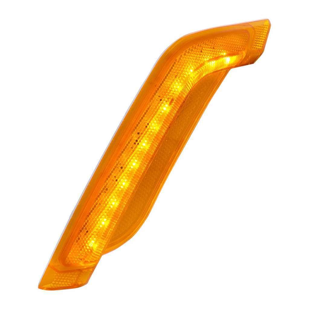 Peterbilt 12 Amber Led Fender Turn Signal Light – Amber 3 12 Amber LED Fender Turn Signal Light For Peterbilt 579 (2012-2021) & 587 (2012-2018) Amber Lens