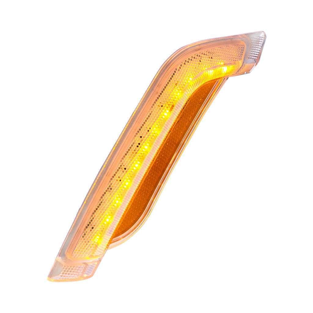 Peterbilt 12 Amber Led Fender Turn Signal Light – Clear 3 12 Amber LED Fender Turn Signal Light For Peterbilt 579 (2012-2021) & 587 (2012-2018) Clear Lens