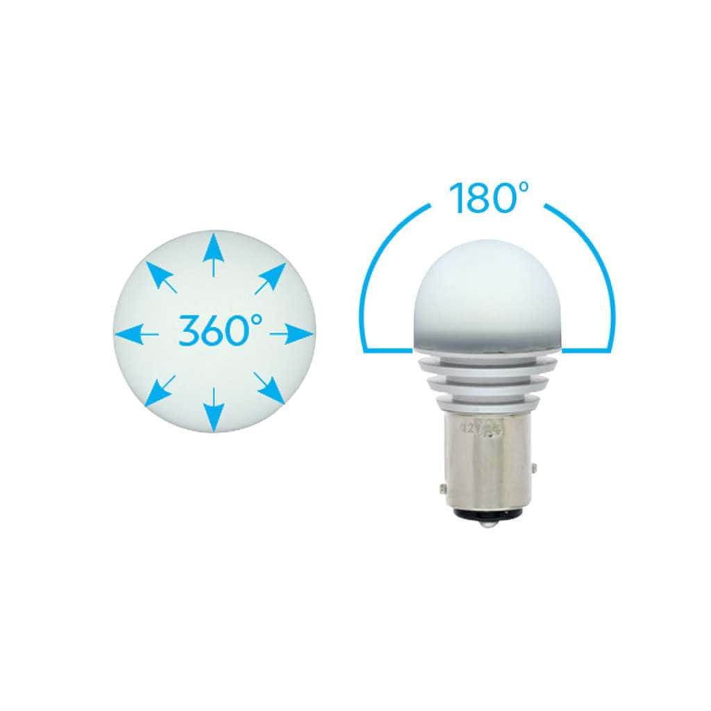 High Power 1157 Led Bulb – White | Dual Function | 275 Lumens High / 150 Lumens Low 4 High Power 1157 LED Bulb – White
