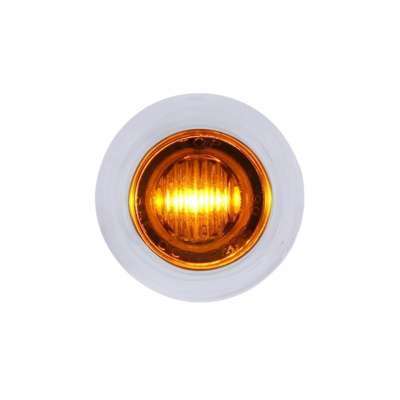 3/4" Dual Function Marker Light w/Bezel & Washer – Amber