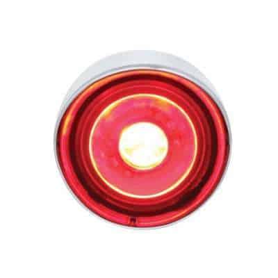 1" High Power Clearance Light w/Visor – Red/Clear