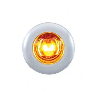 3/4" 2 LED Penny Light w/SS Bezel – Amber