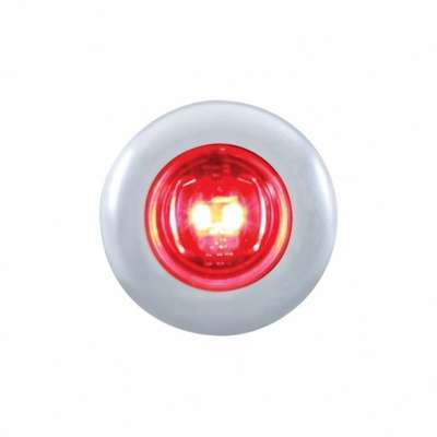3/4" 2 LED Penny Light w/SS Bezel – Red