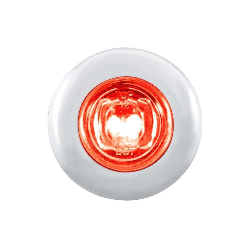 3/4" 2 LED Penny Light w/SS Bezel – Red/Clear