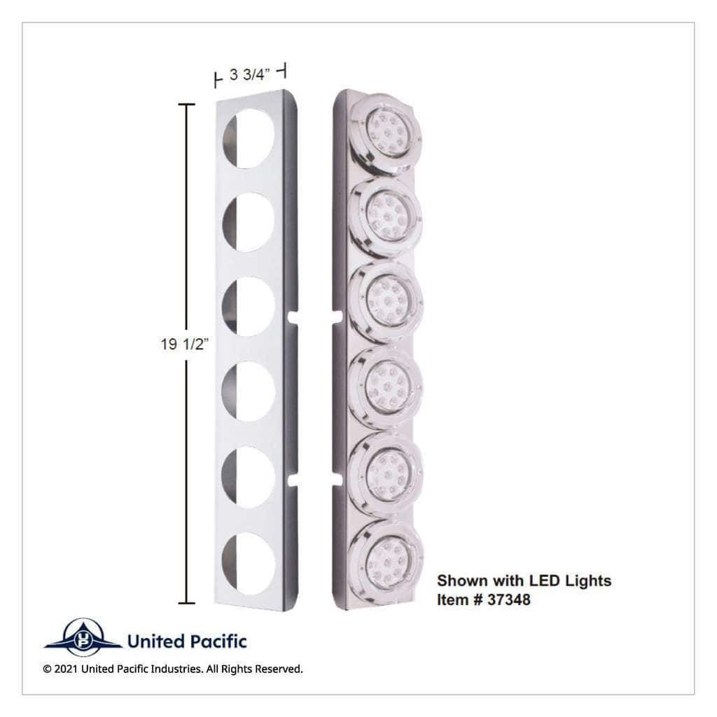 PB SS Rear Air Cleaner Bracket w/12x 9-LED 2" Reflector Lights/Grommets-Red