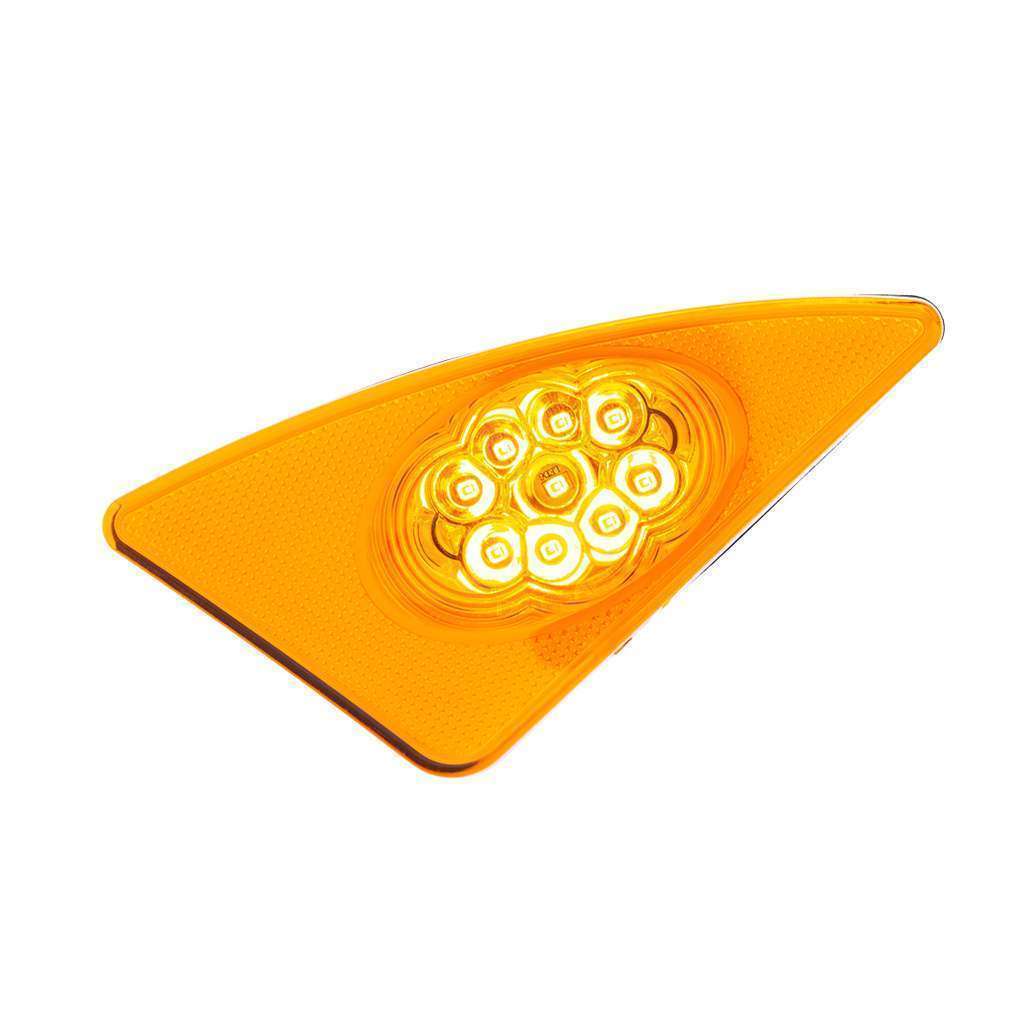 9 LED Competition Series Fender Light For 2007-2017 Kenworth T660 -Amber LED/Lens