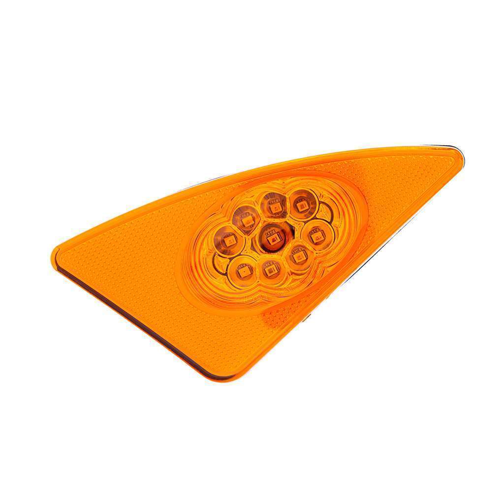 9 LED Competition Series Fender Light For 2007-2017 Kenworth T660 -Amber LED/Lens