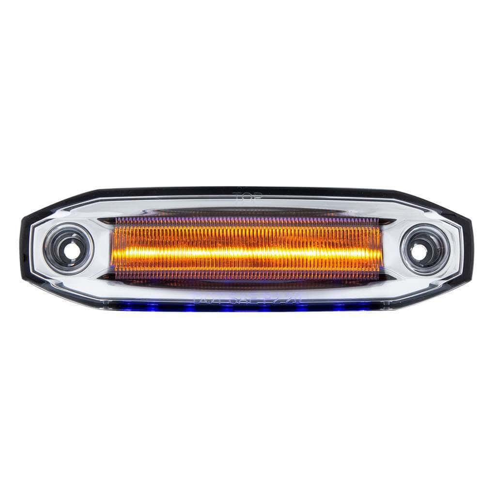 6 Amber Led Light (Clearance/Marker) With 6 Blue Led Side Ditch Light 3 6 Amber LED Light (Clearance/Marker) With 6 Blue LED Side Ditch Light