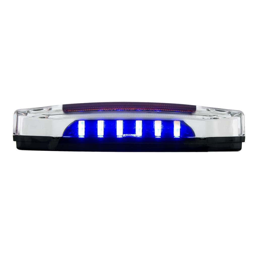 6 Amber Led Light (Clearance/Marker) With 6 Blue Led Side Ditch Light 5 6 Amber LED Light (Clearance/Marker) With 6 Blue LED Side Ditch Light