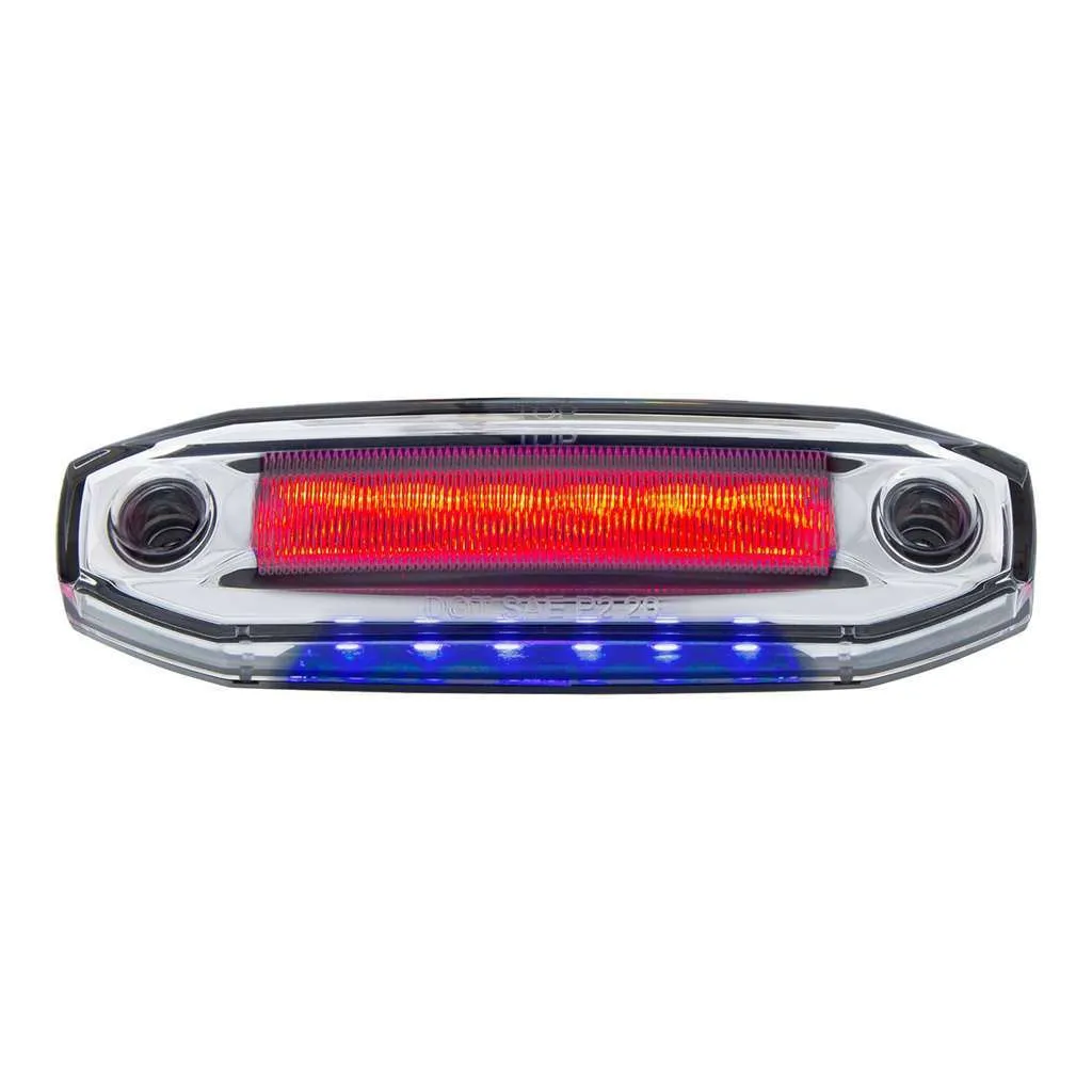 Home 122 6 Red LED Light (Clearance/Marker) With 6 Blue LED Side Ditch Light