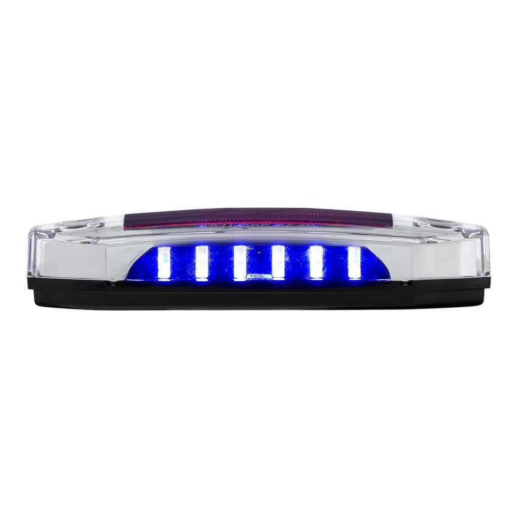 6 Red Led Light (Clearance/Marker) With 6 Blue Led Side Ditch Light 4 6 Red LED Light (Clearance/Marker) With 6 Blue LED Side Ditch Light