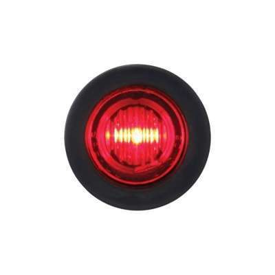 3/4" 3 LED Penny Light w/Rubber Grommet – Red