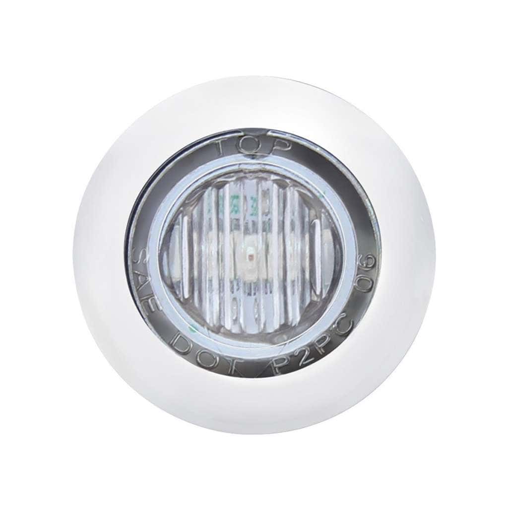 3/4" 3 LED Penny Light w/SS Bezel – Red/Clear