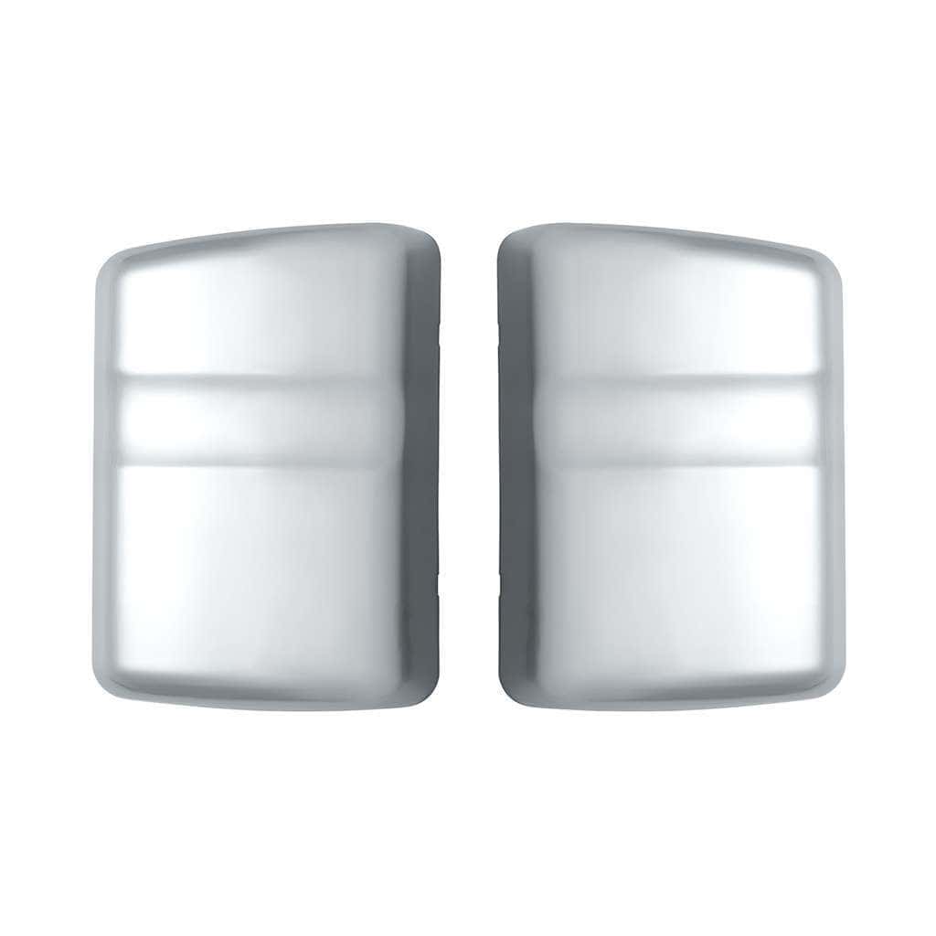Chrome Plastic Bottom Mirror Post Covers For 2000-2010 International 9200I/9400I/9900I (Pair)