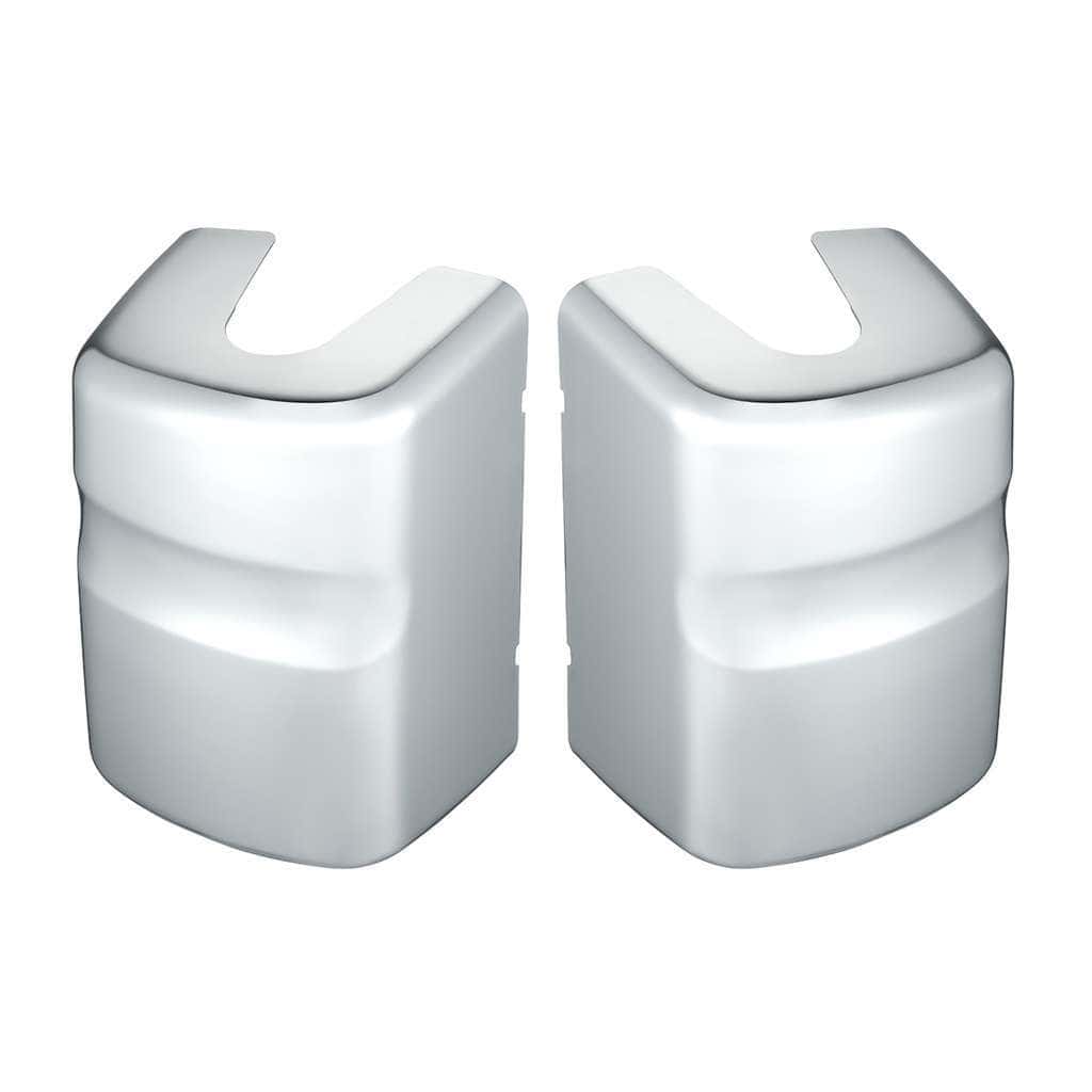 Chrome Plastic Bottom Mirror Post Covers For 2000-2010 International 9200I/9400I/9900I (Pair)