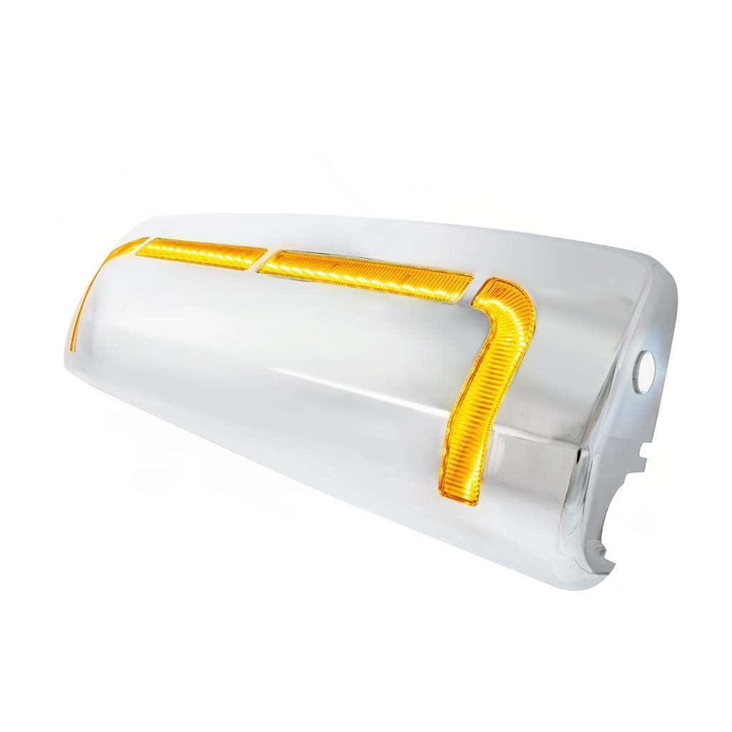 59 Led Chrome Mirror Cover With Sequential Led For 2012-2024 Volvo Vnl 3 59 LED Chrome Mirror Cover With Sequential LED For 2012-2024 Volvo VNL