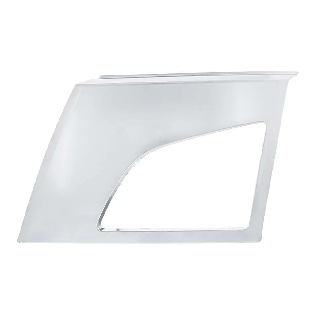 ABS Satin Silver Bumper Fog Light Hole Cover For 2018-2024 Volvo VNL