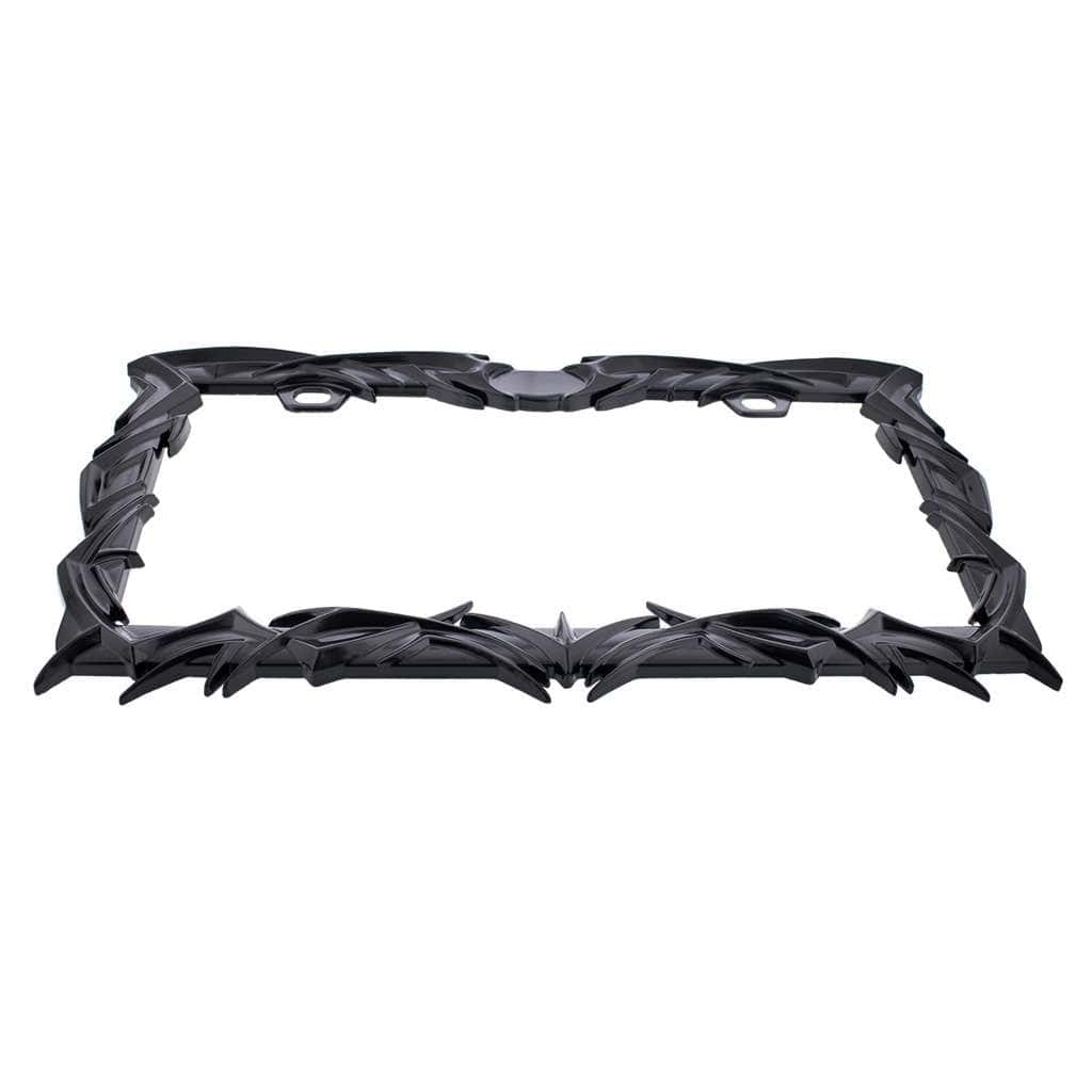 Tribal Flame License Plate Frame - Black
