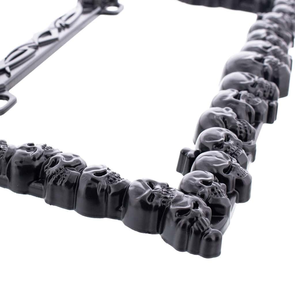 Skull License Plate Frame - Black 4 Skull License Plate Frame - Black