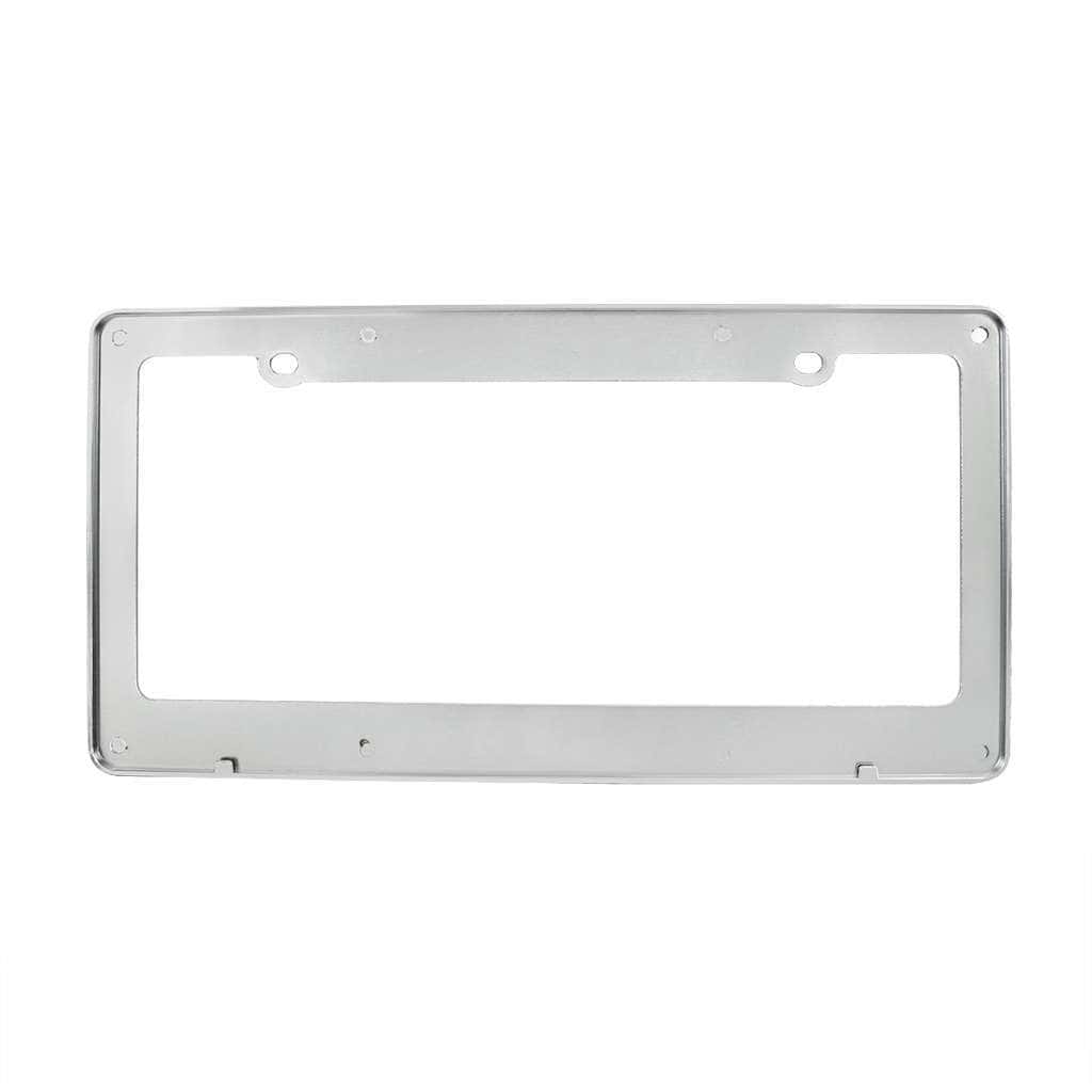 Diamond Plate License Plate Frame - Chrome