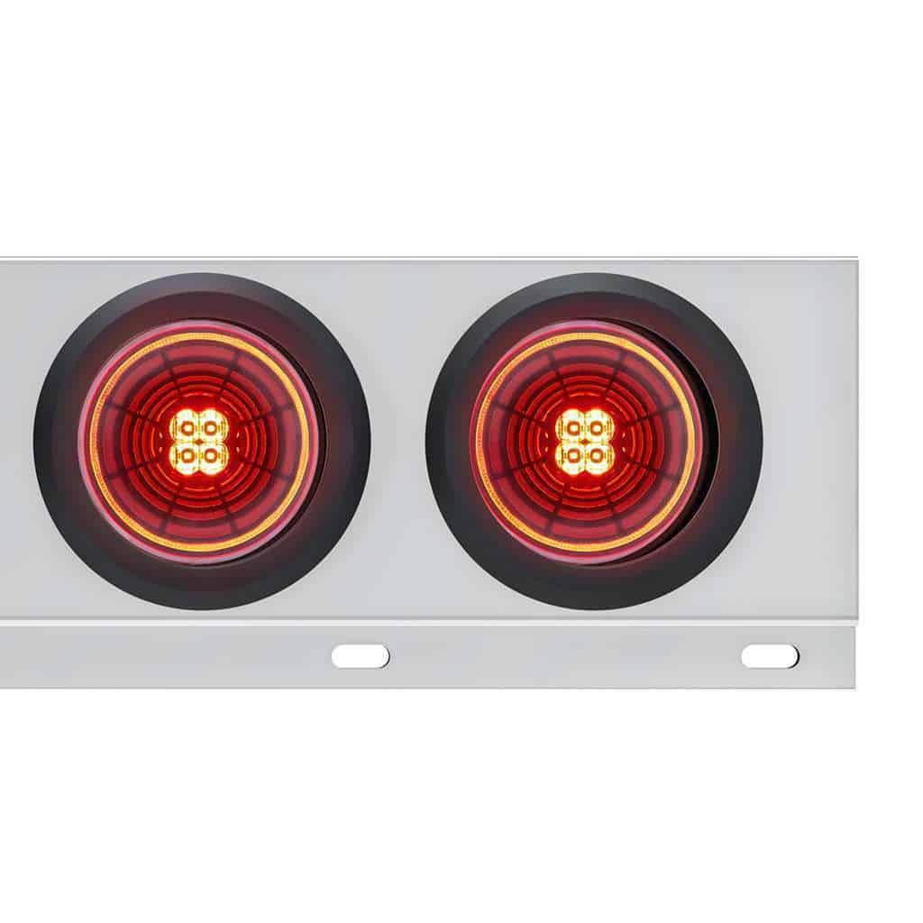 3-3/4" Bolt Pattern SS Spring Loaded Bar With 6X 4" 13 LED Abyss Lights Grommet