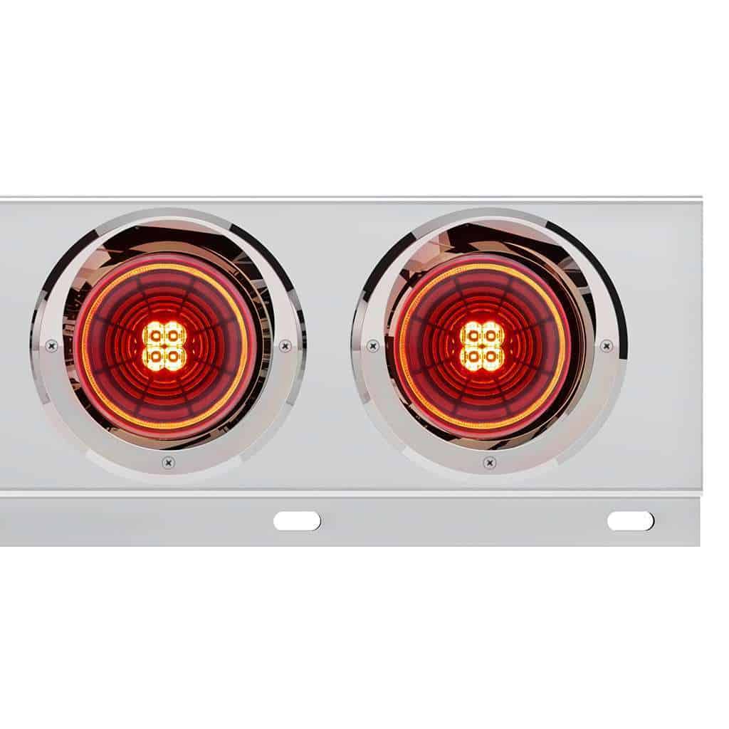 2-1/2&Quot; Bolt Pattern Ss Spring Loaded Bar With 6X 4&Quot; 13 Led Abyss Lights &Amp; Visors (Pair) 6 2-1/2" Bolt Pattern SS Spring Loaded Bar With 6X 4" 13 LED Abyss Lights & Visors (Pair)