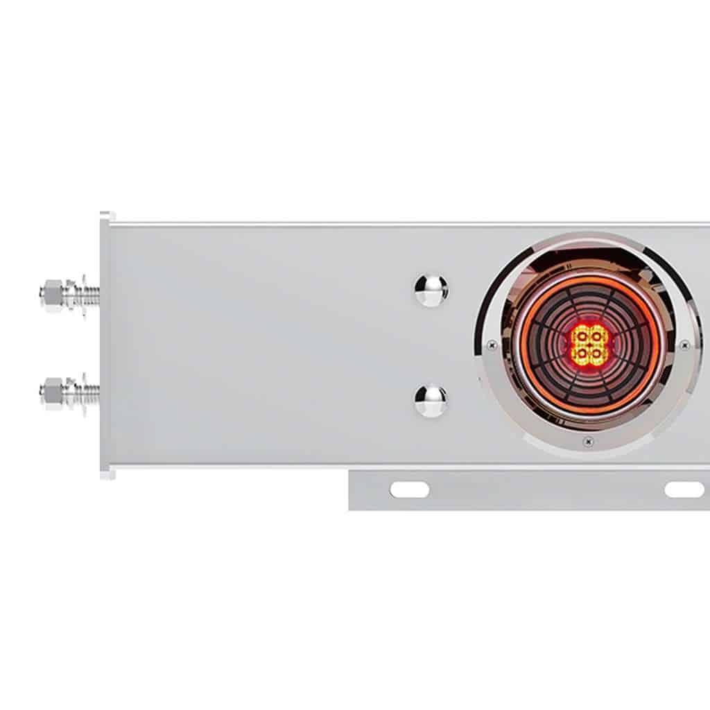2-1/2" Bolt Pattern SS Spring Loaded Bar With 6X 4" 13 LED Abyss Lights & Visors (Pair)