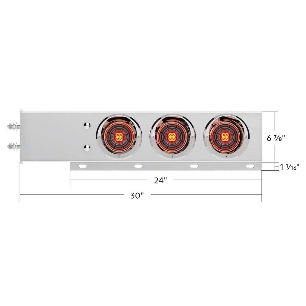 2-1/2&Quot; Bolt Pattern Ss Spring Loaded Bar With 6X 4&Quot; 13 Led Abyss Lights &Amp; Visors (Pair) 4 2-1/2" Bolt Pattern SS Spring Loaded Bar With 6X 4" 13 LED Abyss Lights & Visors (Pair)