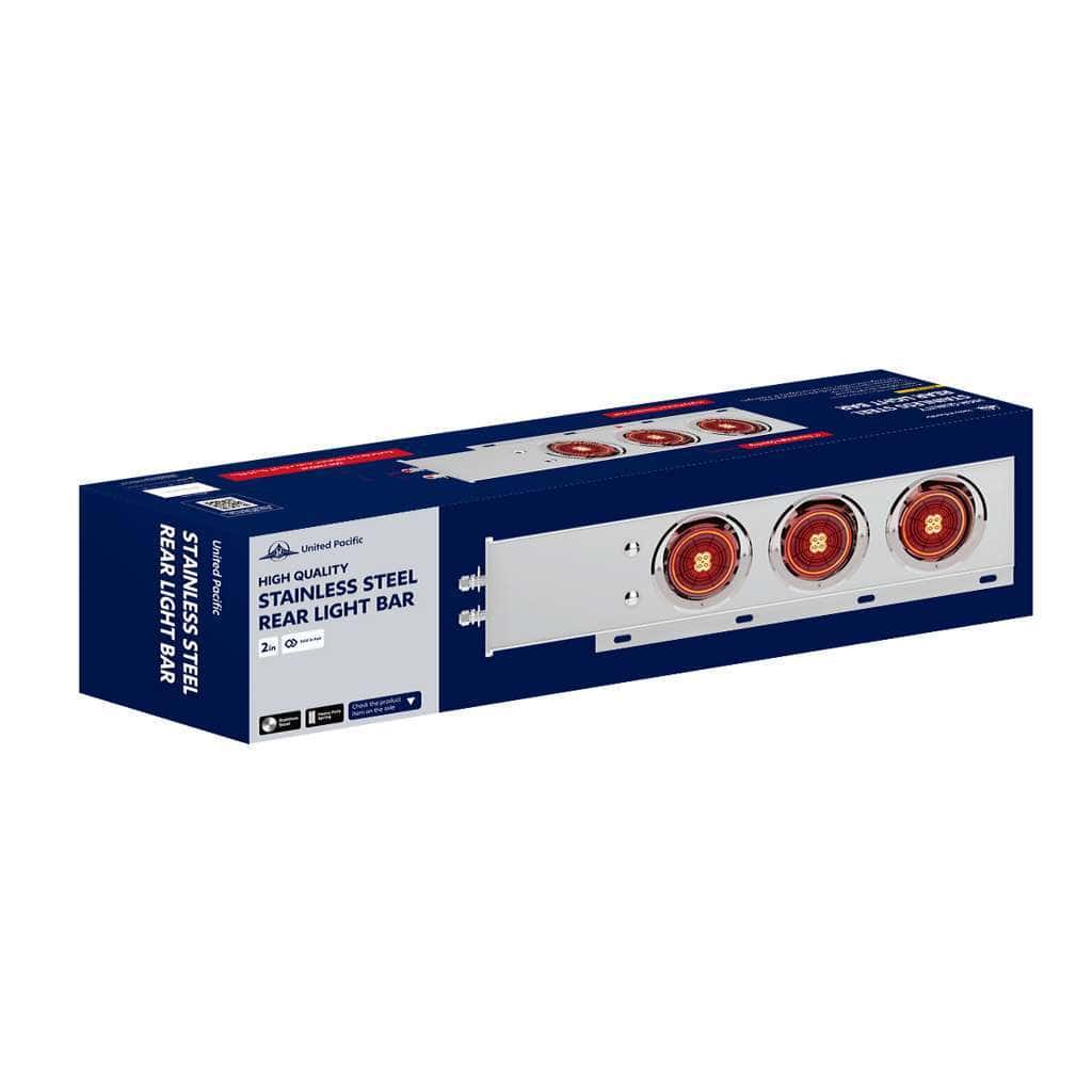 2&Quot; Bolt Pattern Ss Spring Loaded Bar With 6X 4&Quot; 16 Led Turbine Lights &Amp; Visors - Red Led/Red Lens (Pair) 4 2" Bolt Pattern SS Spring Loaded Bar With 6X 4" 16 LED Turbine Lights & Visors - Red LED/Red Lens (Pair)