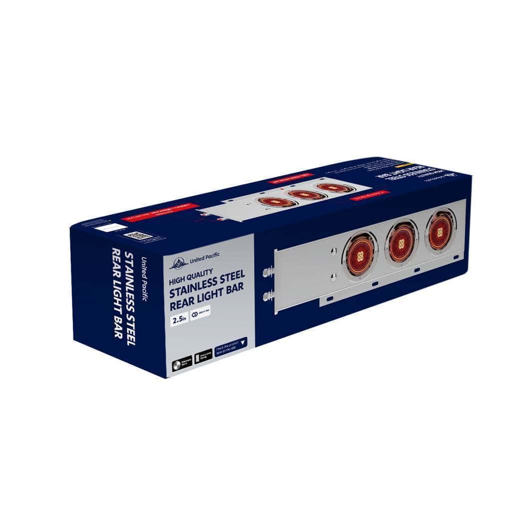 2-1/2&Quot; Bolt Pattern Ss Spring Loaded Bar With 6X 4&Quot; 7 Led Lights &Amp; Visors 4 2-1/2" Bolt Pattern SS Spring Loaded Bar With 6X 4" 7 LED Lights & Visors