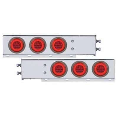 2-1/2" Bolt Pattern SS Spring Loaded Bar With 6X 21 LED 4" GloLight Grommet
