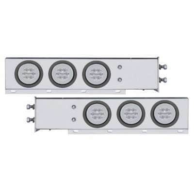 2-1/2&Quot; Bolt Pattern Ss Spring Loaded Bar With 6X 21 Led 4&Quot; Glolight Grommet 3 2-1/2" Bolt Pattern SS Spring Loaded Bar With 6X 21 LED 4" GloLight Grommet