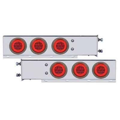 3-3/4" Bolt Pattern CR Spring Loaded Rear Bar W/6X 21 Red LED 4" GloLight & Grommet