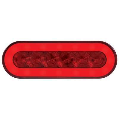 2-1/2&Quot; Bolt Pattern Ss Spring Loaded Bar With 6X 22 Red Led 6&Quot; Oval Glolight &Amp; Visor 7 2-1/2" Bolt Pattern SS Spring Loaded Bar With 6X 22 Red LED 6" Oval GloLight & Visor